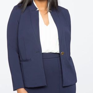 ELOQUII Navy stretch Blazer 18 W new with tags